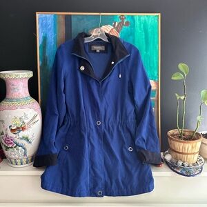 Liz Claiborne Weatherproof Blue and Black Utility Jacket Small
